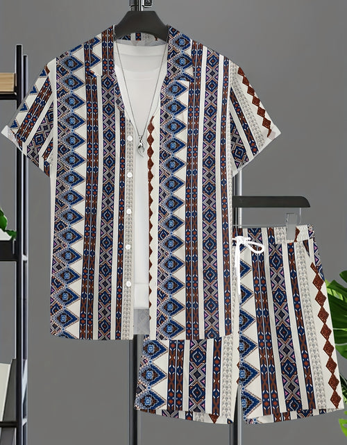 Load image into Gallery viewer, Men&#39;s Beach Style Fashion Set - Short-Sleeved Shirt &amp; Shorts - Eye-Catching Keep Short
