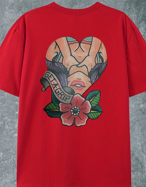 Load image into Gallery viewer, Get A Grip, Street Style, (Cotton T-shirt) Men Round Neck Short-sleeved Cotton Casual T-shirt, Loose Style, Versatile,
