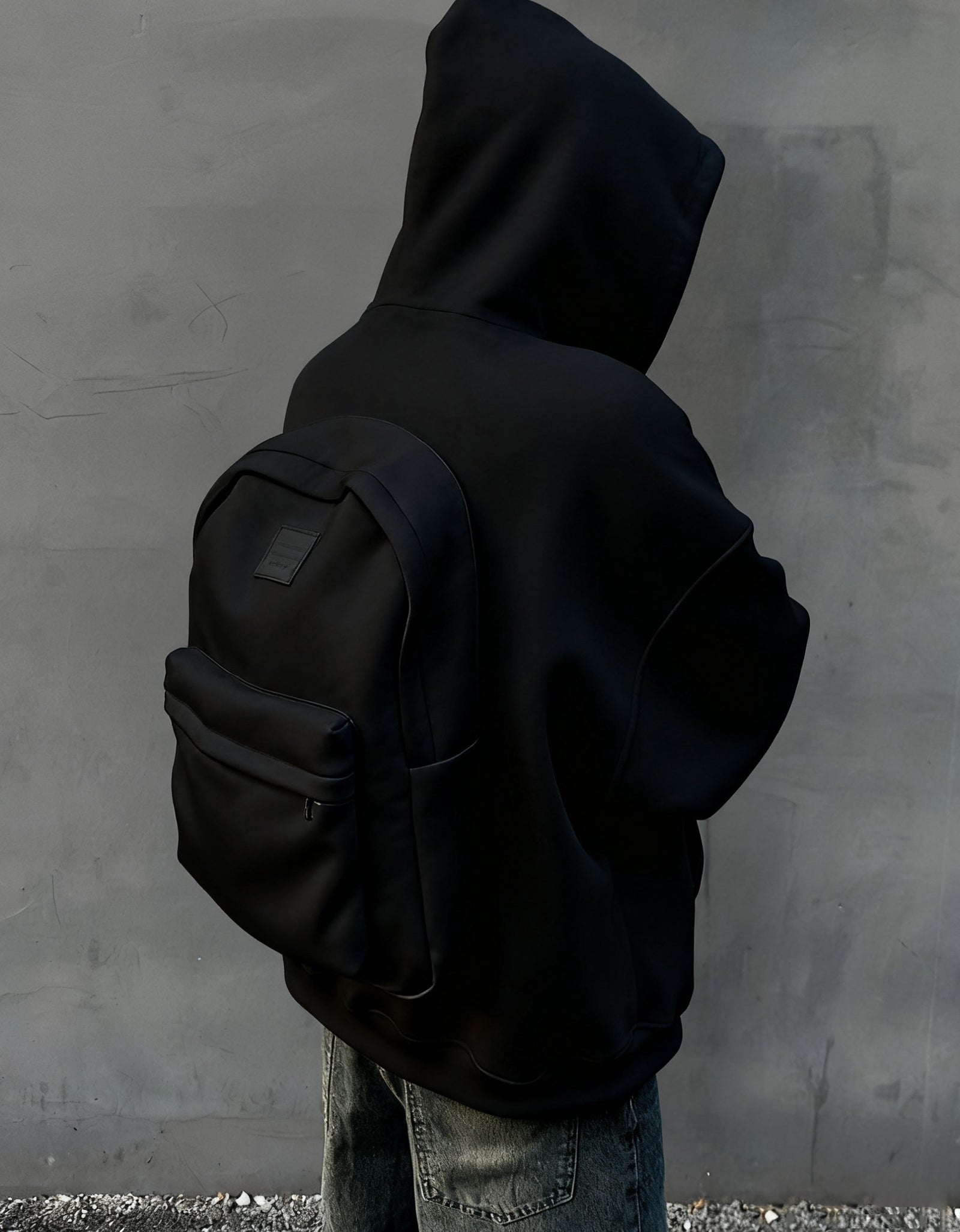 Men's 3D  Sweater Coat Jacket with Built-In Schoolbag Pocket - Oversized Hoodie Style, Machine Washable Winter Coat for Casual & Professional Wear, Backpack-Free Outerwear (No Belt/Tie)