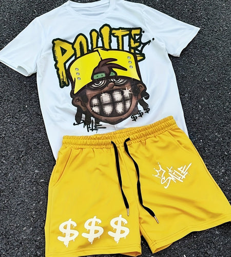 Men Hip-Hop Character Portrait Print T-Shirt, Casual Trendy Graphic T-Shirt, Hip Hop Streetwear Comfortable Casual Summer Clothes