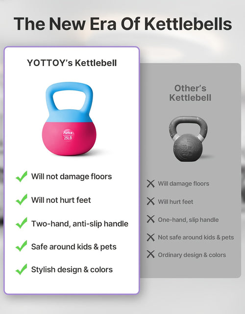 Load image into Gallery viewer, [Rose Red Soft Kettlebell] 1pc Rose Red Soft PE Polyethylene Kettlebell - 5-30LB, Enhancing Strength, Suitable for Home Fitness and Gym
