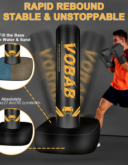 Load image into Gallery viewer, 70&quot; Heavy Punching Bag With Stand For Adults, Freestanding Boxing Bag For Men Women MMA Thai Fitness Karate Muay Beginners
