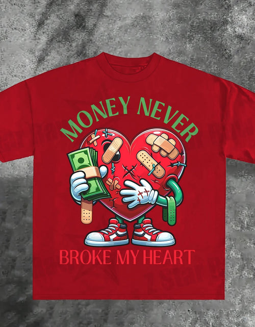 Load image into Gallery viewer, [Cotton T-shirt] Cotton Unisex Loose Style Money Never Broke My Heart, Men&#39;s Round Neck Short-sleeved Casual T-shirt
