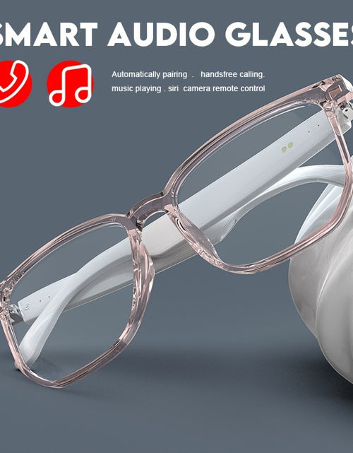 Load image into Gallery viewer, Smart Audio Glasses for Women - Blue Light Blocking, Magnetic Charging, Voice Assistant, 5.4 Wireless Audio &amp; Mic, Remote Photography, Open Headphone Design, PC Lenses &amp; TR Frame - Perfect for Gaming, Work, Music &amp; Video Call
