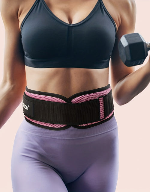 Load image into Gallery viewer, Weight Lifting Belt with Auto-Locking System &amp; Lumbar Support - Heavy-Duty Pink/Black Gym Belt for Squats, Deadlifts, Powerlifting, Weightlifting - Adjustable Weighted Workout Belt for Men &amp; Women (No Bulk)
