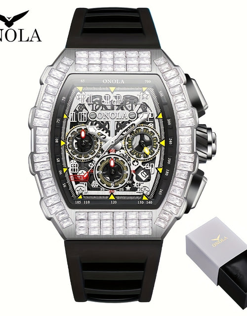 Load image into Gallery viewer, Men Automatic Mechanical Watch, Barrel Shape Hollow Tourbillon, Date Display, High-quality 3ATM Waterproof, Suitable For Casual And Formal Occasions, Daily Wear, Luxurious Sports Watch
