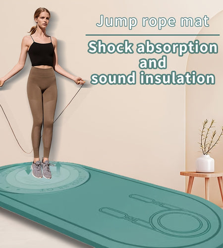 Double-sided Anti-slip Jump Rope Mat: Soft Shock Absorption and Sound Insulation for Home Gym, Fitness, Yoga, and Weight Loss