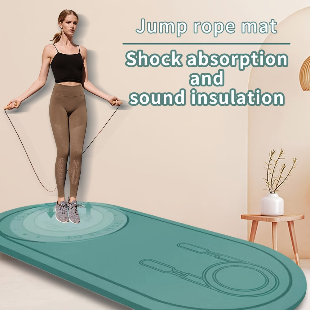 Double-sided Anti-slip Jump Rope Mat: Soft Shock Absorption and Sound Insulation for Home Gym, Fitness, Yoga, and Weight Loss