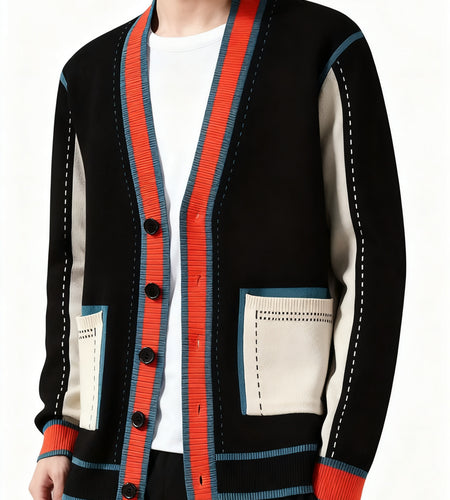 Men's 2025 Knit Cardigan, New Fall Winter Sweater Jacket, Thermal Long Sleeve Open Front, Retro Streetwear Casual Coat