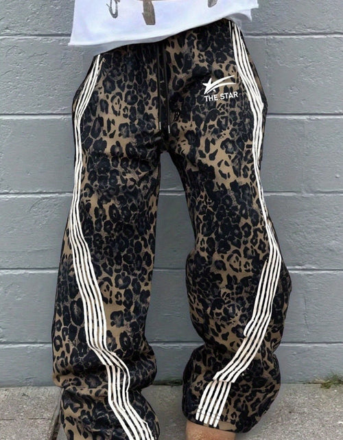 Load image into Gallery viewer, [Leopard Print, Sweatpants] Bold Graphic, Leopard Print Sweatpants - Men Jungle Joggers with Drawstring Waist, All-Season Casual Pants for Everyday &amp; Formal Outfits - Streetwear Essentials
