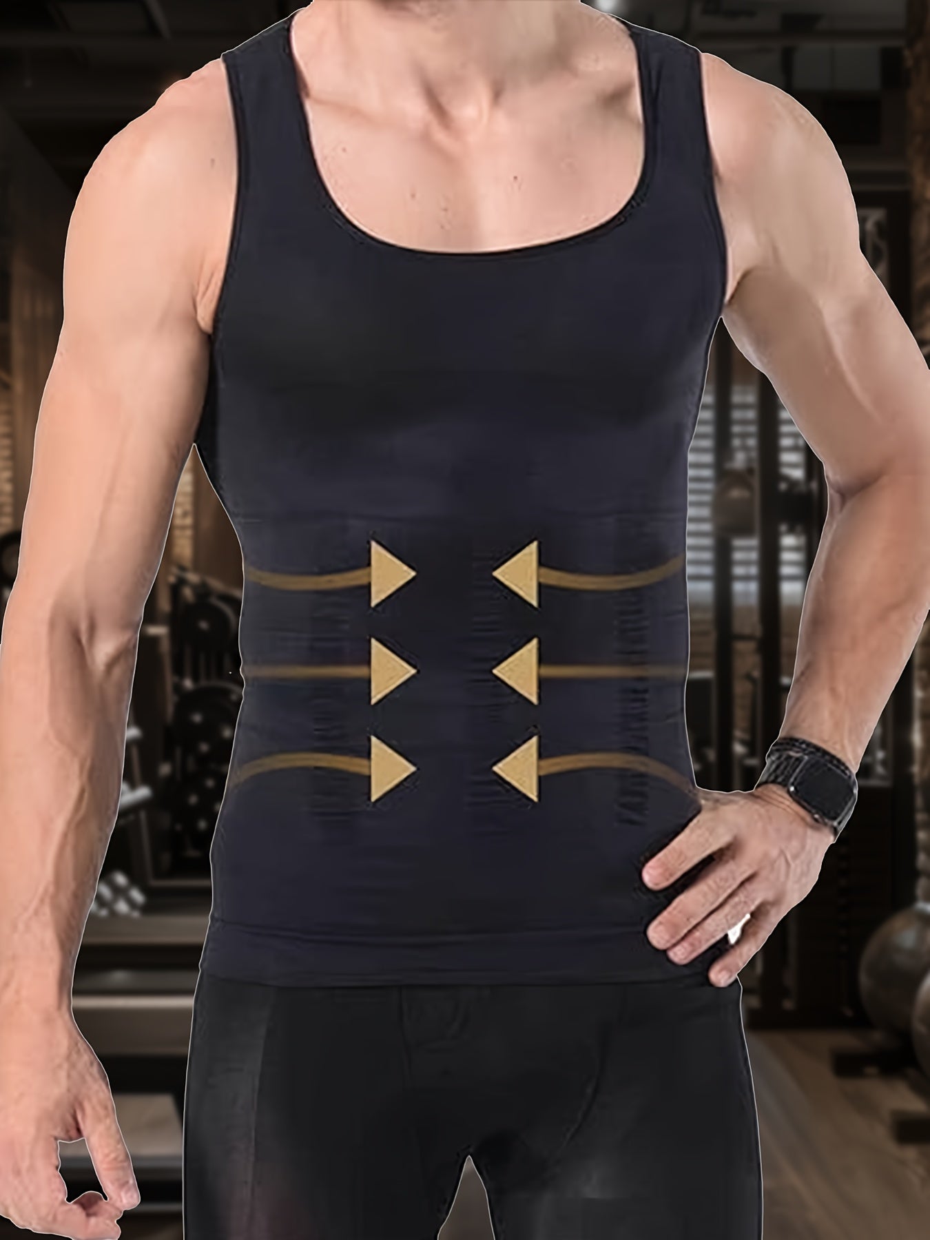 3pcs Compression Shirts For Men | Shapewear Body Shaper Waist Trainer Vest Workout Tank Tops Abdomen Undershirts | All Season Wear