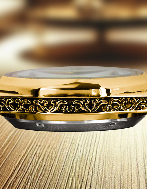 Load image into Gallery viewer, Fashionable Men Golden Steel Band Gorgeous Dragon Carved Fully Automatic Mechanical Watch, Without Battery
