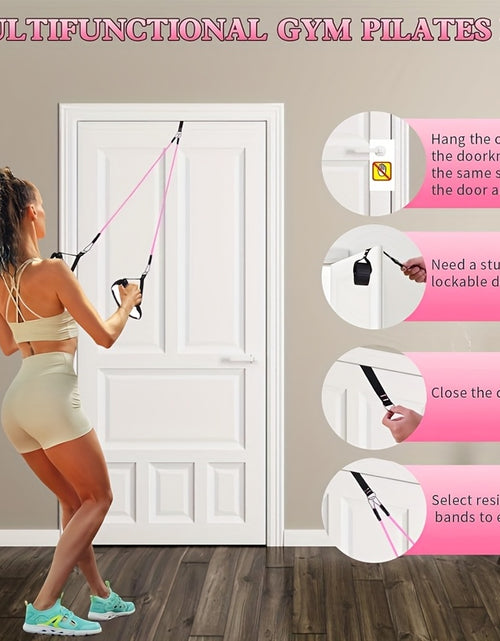 Load image into Gallery viewer, Pilates Bar Set, Multi-Functional Fitness Stepper and Stretching Trainer, Yoga and Home Workout Equipment, 14 pcs with 6 Resistance Bands (180 lbs)

