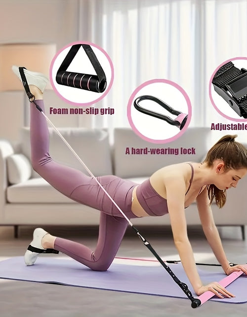 Load image into Gallery viewer, Pilates Bar Set, Multi-Functional Fitness Stepper and Stretching Trainer, Yoga and Home Workout Equipment, 14 pcs with 6 Resistance Bands (180 lbs)
