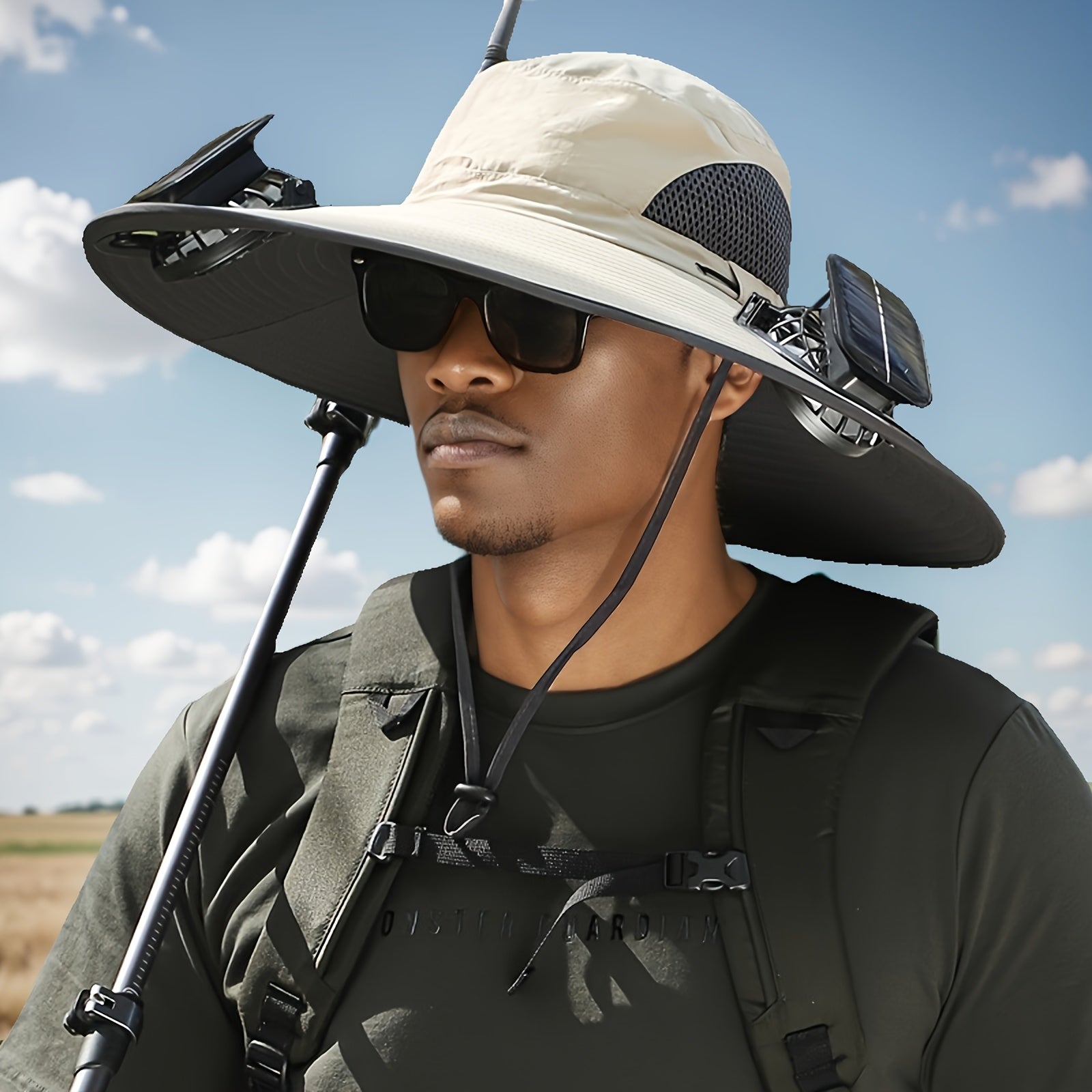 Solar Hat 2 Fans  | New Sun Protection USB Charging Sun Hat with Dual Power Outdoor Hat