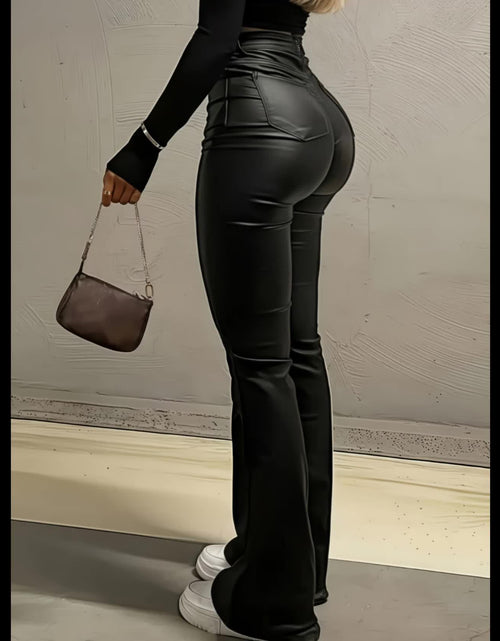 Load image into Gallery viewer, Women&#39;s Flared Pants - Fashionable and Versatile - Black
