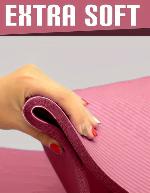 Load image into Gallery viewer, High-quality NBR rubber yoga mat, extra thick and wide, non-slip and durable, ideal for fitness and dance training, comes with a carrying strap, size 183*61*0.8cm/6.0*2.0*0.02 feet, perfect gift for birthdays, Easter, Mother&#39;
