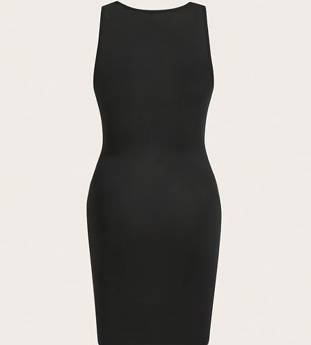Chic Black Bodycon Mini Dress with Unique Hand Print V-Neck - Stretchy Polyester & Spandex Blend, Perfect for Spring/Summer - Machine Washable, Evening Wear, Chic Bodycon Dress, Knit Construction
