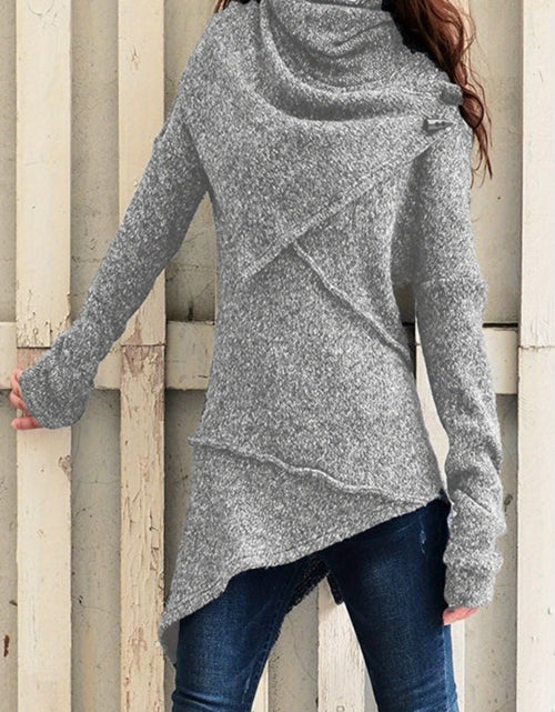 Load image into Gallery viewer, Elegant Women&#39;s Sweater Jacket - Machine Washable, Warm Material, Stylish Pullover - Fall/Winter Outerwear, Modern Knitwear, Women&#39;s Clothing
