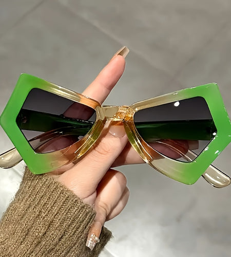 Stylish Irregular Cat Eye Butterfly Glasses Colorful Novelty Eyeglasses