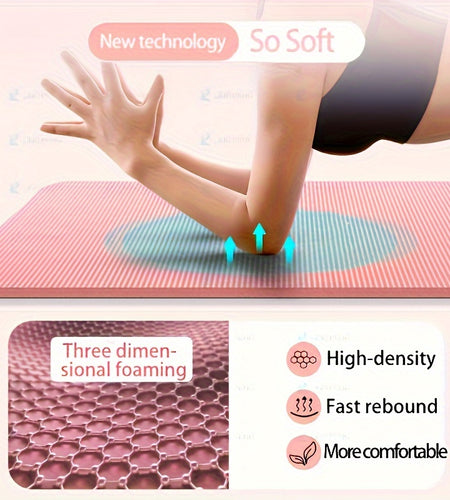Extra-Thick Non-Slip Yoga Mat - Durable High-Density Cushioning for Enhanced Support & Stability - Ideal for Yoga, Pilates, and Gymnastics Routines