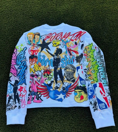 Casual Hip-Hop Inspired High Street Fashion Brand Loose Long-Sleeve Top for Men