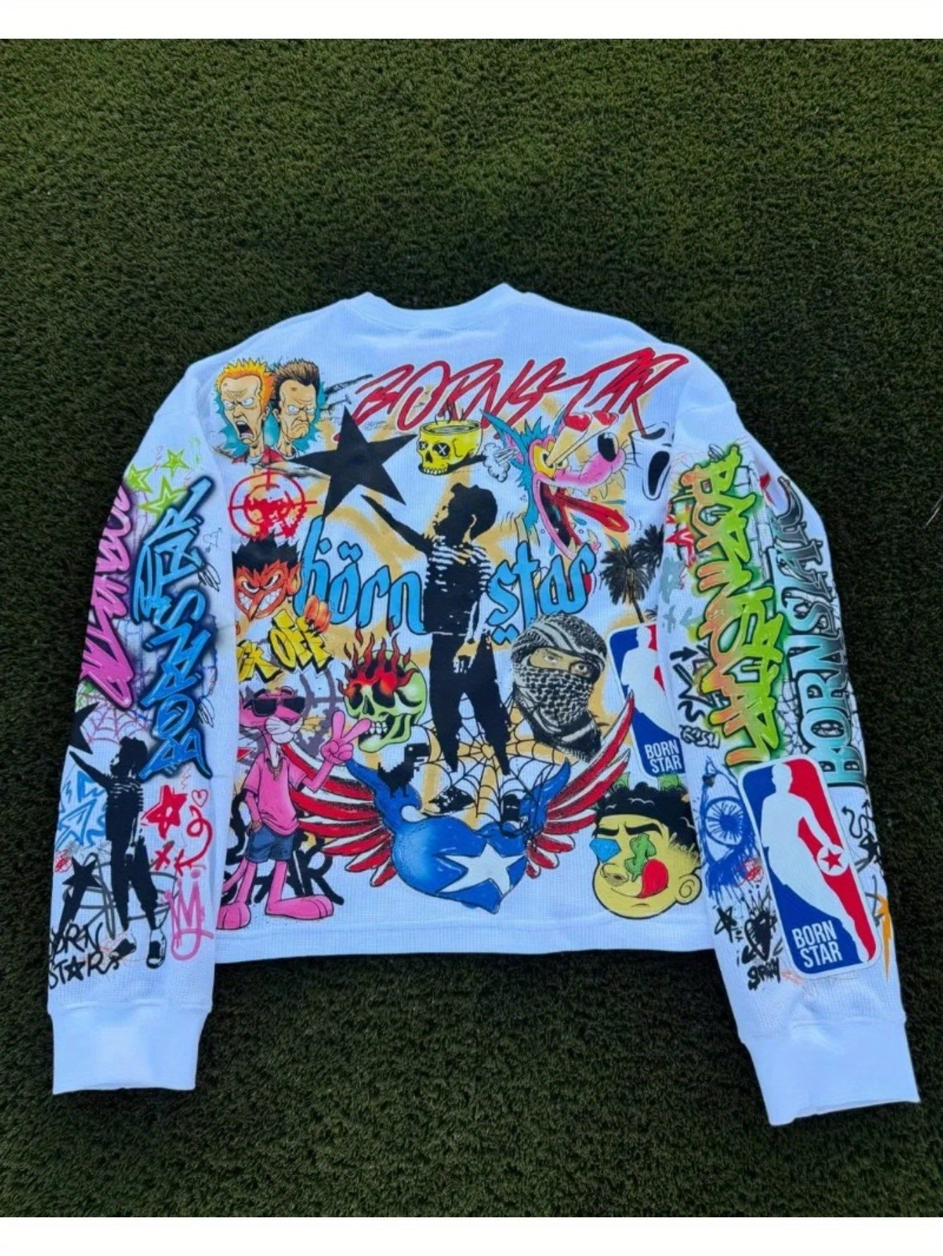 Casual Hip-Hop Inspired High Street Fashion Brand Loose Long-Sleeve Top for Men