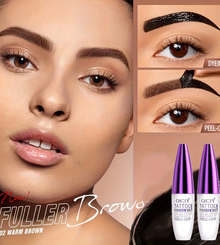 Easy to Peel Eyebrow Gel, 3 Colors, Even Coverage, Suitable for All Skin Types