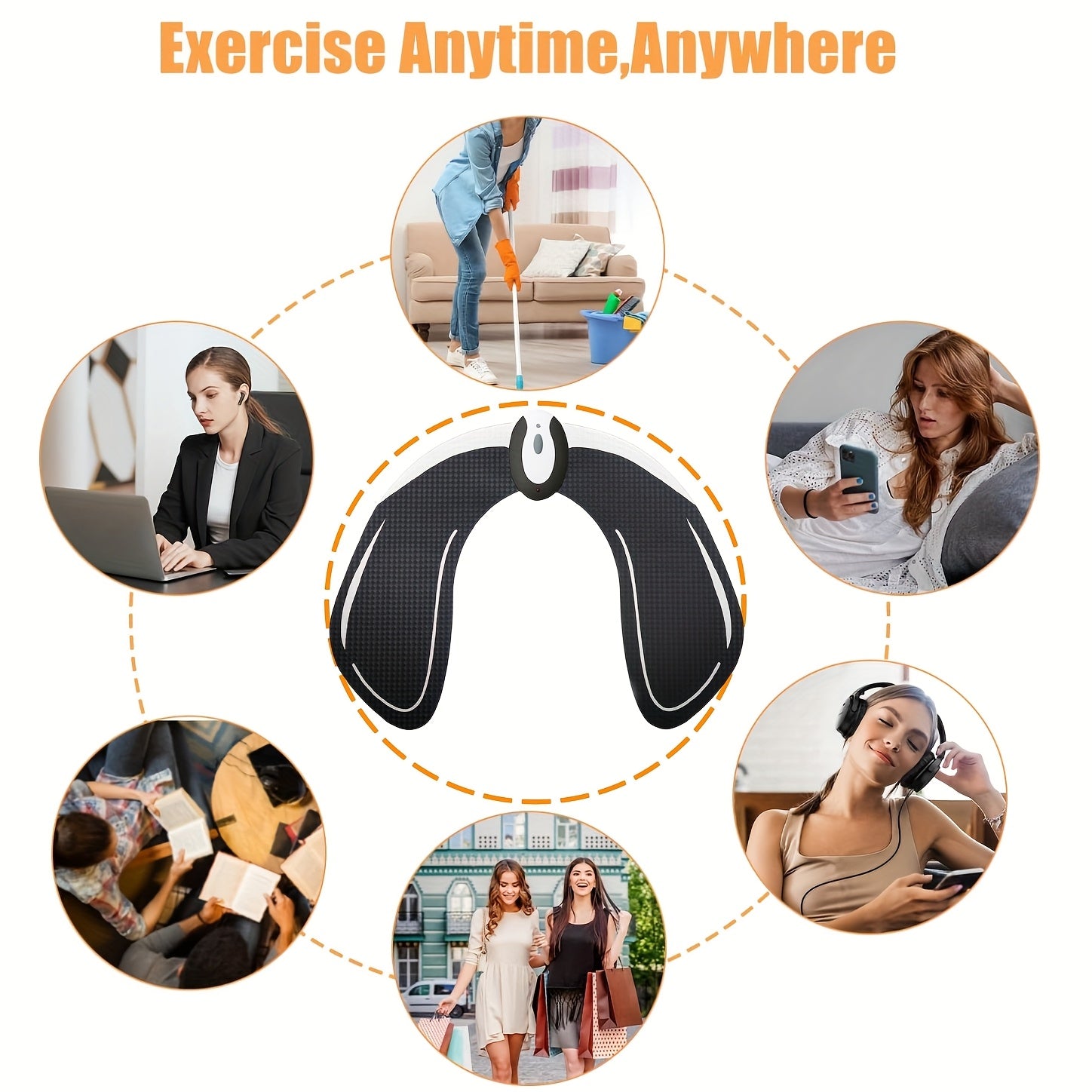 EMS Buttocks Trainer, Suitable For Buttocks, Shaping A Charming Figure, Effectively Exercising And Massaging Buttocks Muscles, With Replacement Gel Patch