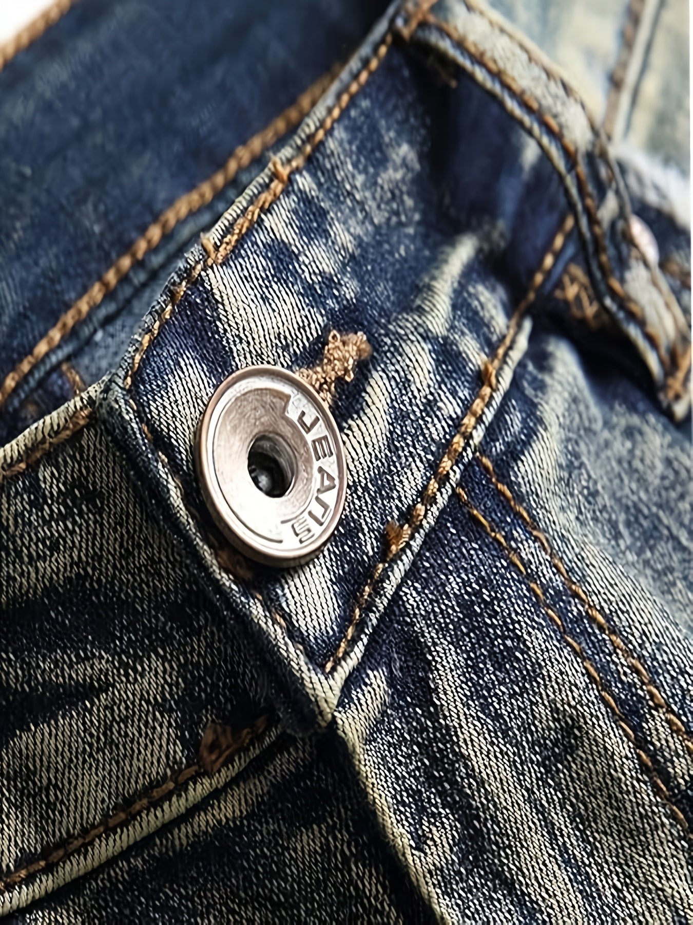 Men  Biker Moto Washed Distressed Slim Fit Straight Jeans Denim