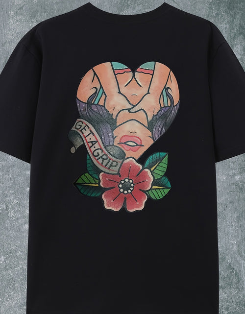Load image into Gallery viewer, Get A Grip, Street Style, (Cotton T-shirt) Men Round Neck Short-sleeved Cotton Casual T-shirt, Loose Style, Versatile,
