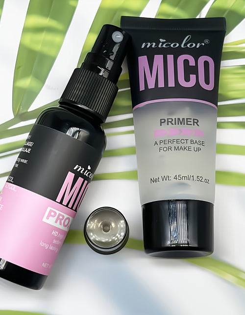 Load image into Gallery viewer, HD Long-Lasting MICO 2pcs Makeup Primer and Setting Duo - Pore Minimizing, Color Enhancing, Smooth Finish - White Shade, Under 1 fl oz
