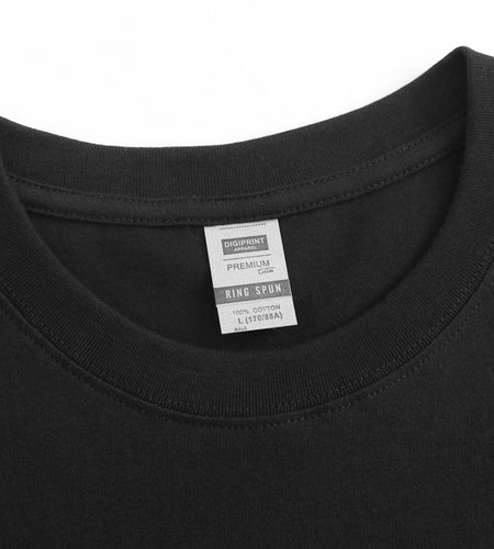 Men Graphic T-Shirt - Heavy Machinery Design with "DON'T GO BROKE TRYING to LOOK RICH" Slogan  - Black with Red/White Print -