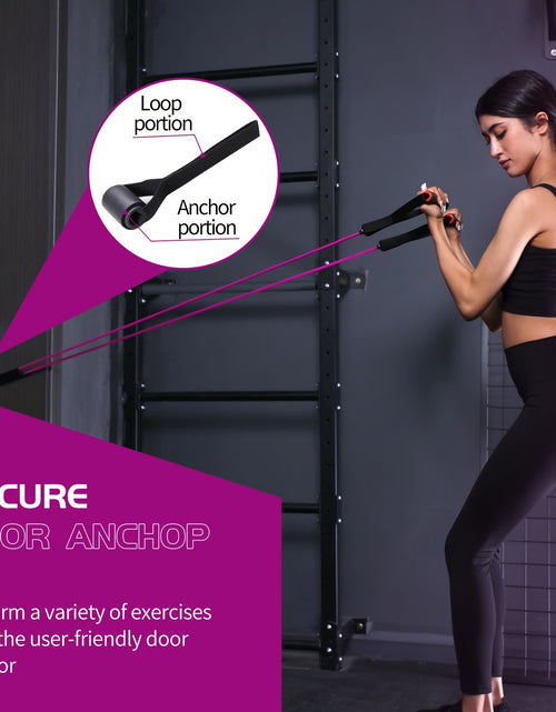 Load image into Gallery viewer, High Quality Latex Resistance Band With Big Handles And Door Anchor, Exercise Bands, Workout Bands, Suitable For Fitness Strength Training, Yoga, Pilates, Home Gym
