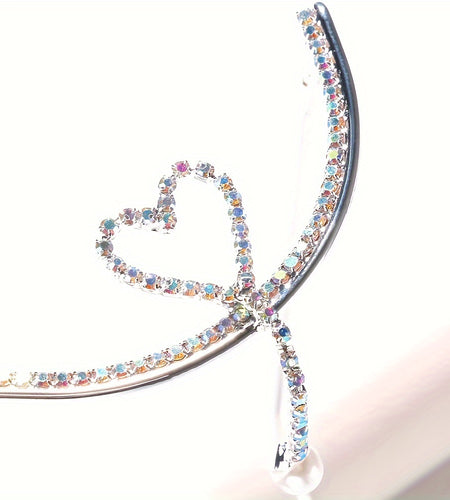 LOVE Fashion Rhinestone Eyeglass Frame Shiny Tassel Glasses Frame Women daily wear High-end Outfit Accessories