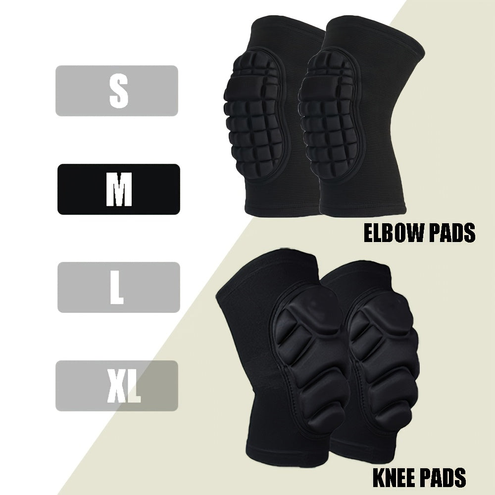 2pcs/4pcs Universal Men's and Women's Knee and Elbow Equipment Set - Adjustable cushioning pads, made of moisture-wicking fabric | Suitable for all-day comfortable experiences during training, yoga, hiking, sports and heavy p