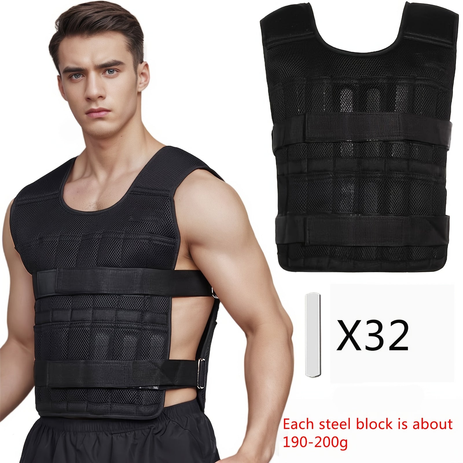 Adjustable weighted vest/weighted leggings, running, jogging fitness weight equipment/adjustable weighted ankle strap steel block