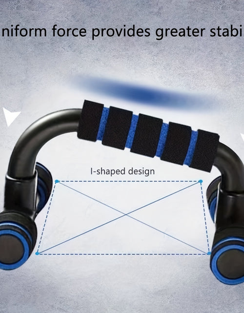 Load image into Gallery viewer, 1 Pair Ergonomic Push-Up Bars for Men - Non-Slip, Portable Strength Training Stands with Textured Grip, 300 lbs Capacity, Ideal for Home &amp; Gym Workouts, Easy Assembly, Gym Accessories
