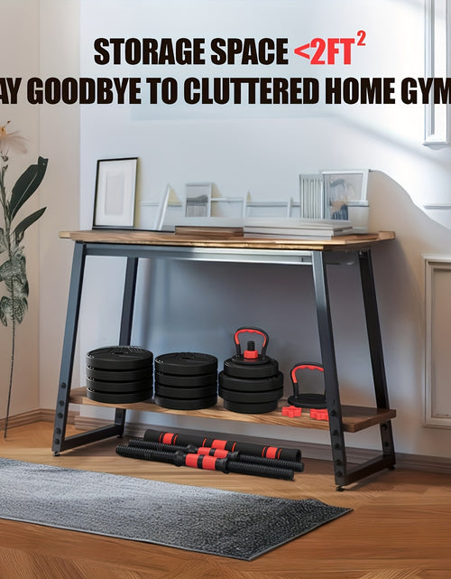 Load image into Gallery viewer, Adjustable Dumbbell Set, 90/70/30/20 Lbs Free Weights Set with Upgraded Nut, 4in 1 Weight Set Used As Kettlebells, Barbell, Push Up Stand, Fitness Exercise for Home Gym Suitable Men/ Women
