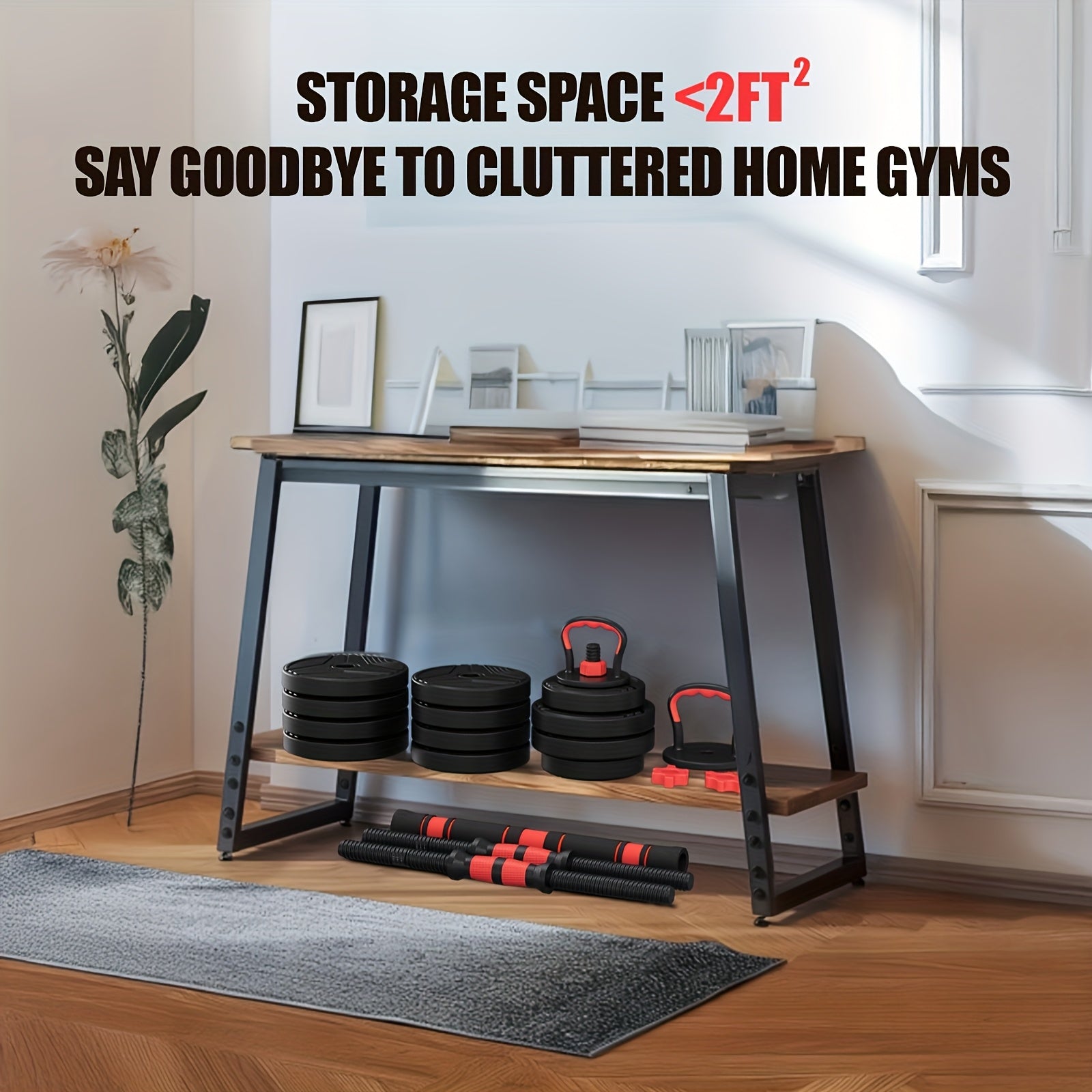 Adjustable Dumbbell Set, 90/70/30/20 Lbs Free Weights Set with Upgraded Nut, 4in 1 Weight Set Used As Kettlebells, Barbell, Push Up Stand, Fitness Exercise for Home Gym Suitable Men/ Women