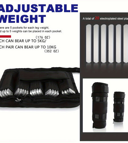 Adjustable weighted vest/weighted leggings, running, jogging fitness weight equipment/adjustable weighted ankle strap steel block