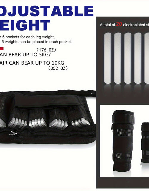 Load image into Gallery viewer, Adjustable weighted vest/weighted leggings, running, jogging fitness weight equipment/adjustable weighted ankle strap steel block
