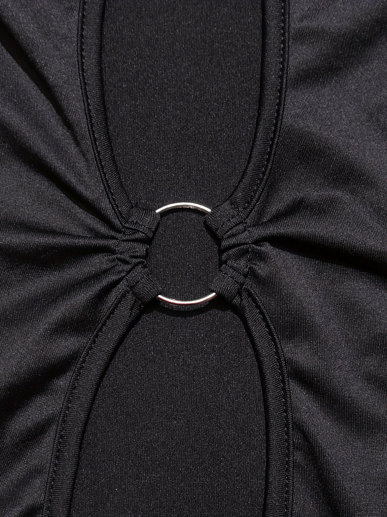 Elegant One-Shoulder Cut-Out Jumpsuit - Non-Sheer, Mid Elastic Knit for Summer Chic & Easy Care