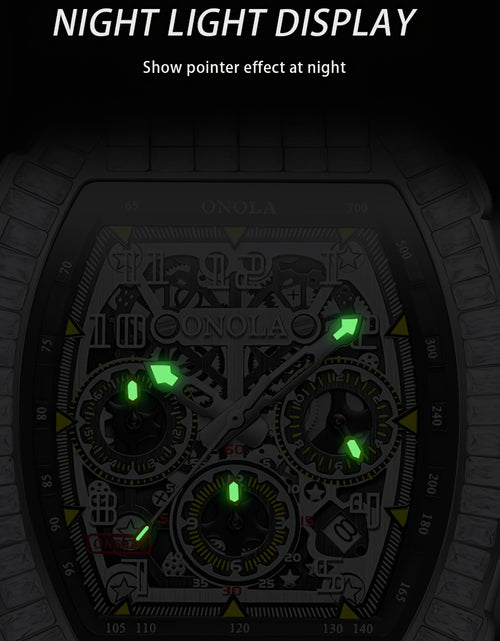 Load image into Gallery viewer, Men Automatic Mechanical Watch, Barrel Shape Hollow Tourbillon, Date Display, High-quality 3ATM Waterproof, Suitable For Casual And Formal Occasions, Daily Wear, Luxurious Sports Watch
