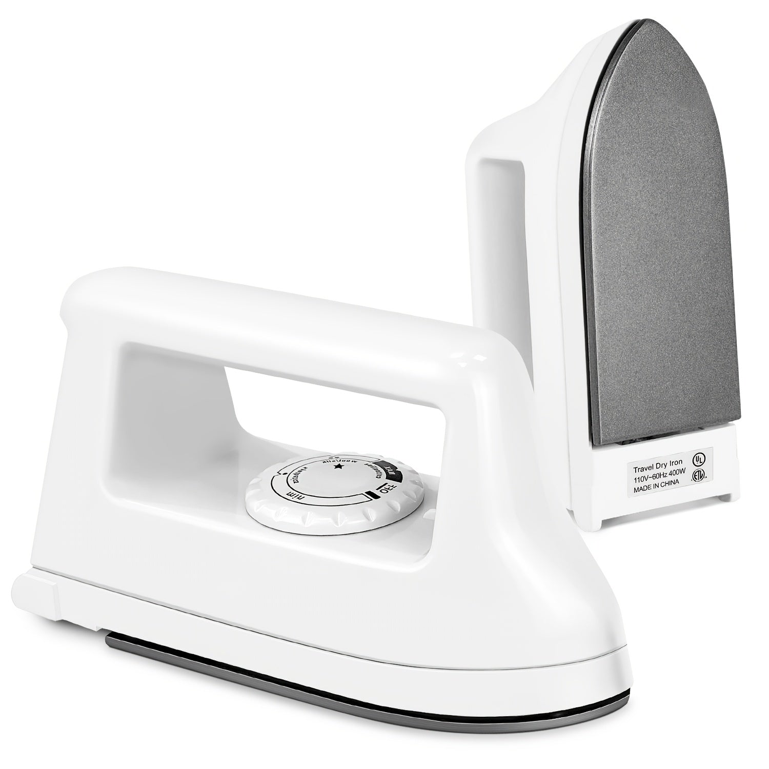 [Portable Mini Iron Heat Press] Mini 1pc Craft Iron Heat Press - 400W Portable Iron with Charging Base - Ideal for DIY T-Shirts, Shoes, Bags & Vinyl Projects