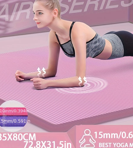 Extra-Thick Non-Slip Yoga Mat - Durable High-Density Cushioning for Enhanced Support & Stability - Ideal for Yoga, Pilates, and Gymnastics Routines