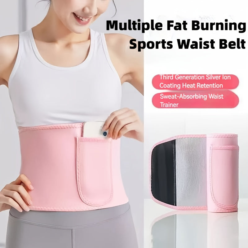 Slimming Sweat Belt Fitness Waist Belt Support for Abdominal Exercise Training to Lose Weight, for Men And Women 5x Sweat, for Fitness