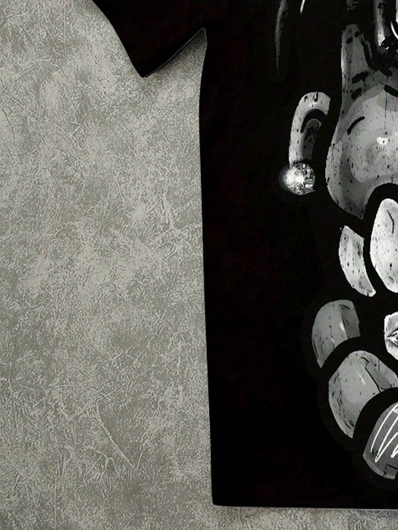 [Funny Face Graphic Tee] Funny Face Print Graphic T-Shirt | Men's Loose Streetwear Tee Shirts