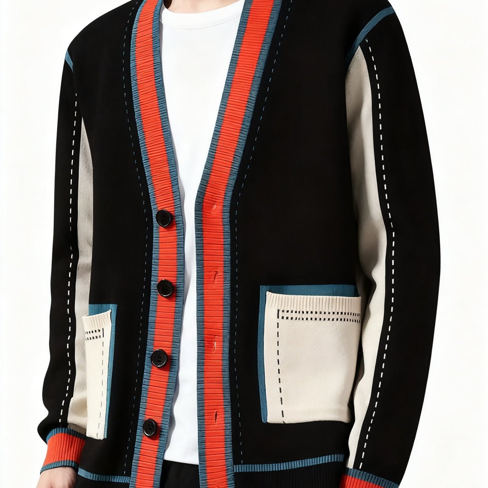 Men's 2025 Knit Cardigan, New Fall Winter Sweater Jacket, Thermal Long Sleeve Open Front, Retro Streetwear Casual Coat