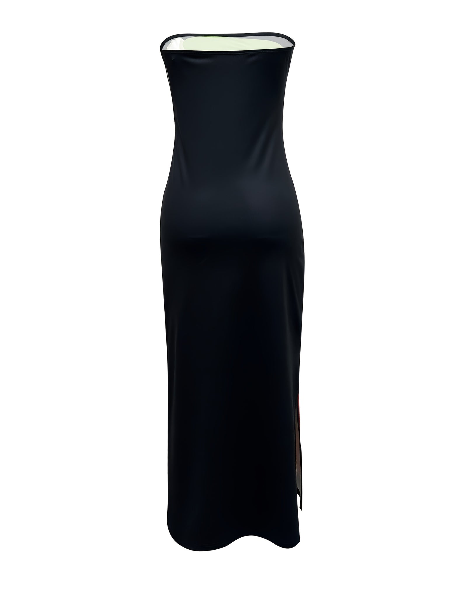 Women'S Spring And Summer Casual Elegant Women'S Avocado Print Strapless Midi Dress